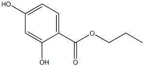 2,4-Dihydroxybenzoic acid propyl ester 结构式