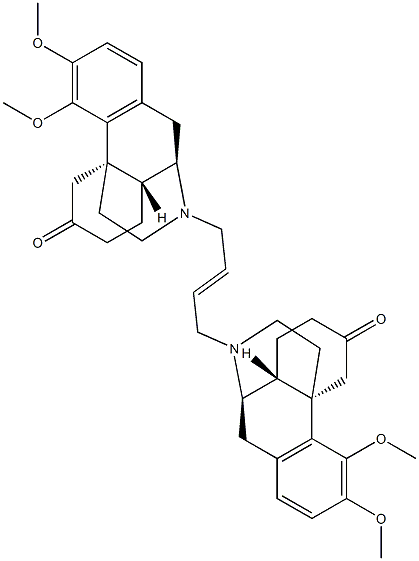17,17'-[(E)-2-Butene-1,4-diyl]bis(3,4-dimethoxymorphinan-6-one) 结构式