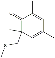 2,4,6-Trimethyl-6-[methylthiomethyl]-2,4-cyclohexadien-1-one 结构式