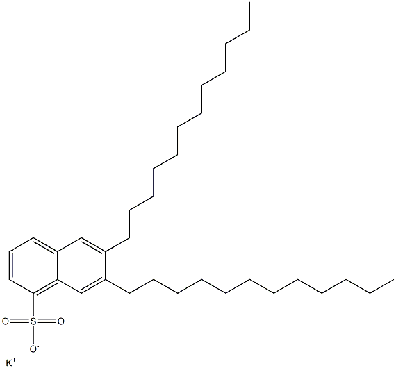 6,7-Didodecyl-1-naphthalenesulfonic acid potassium salt 结构式