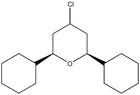 (2R,6S)-4-Chloro-2,6-dicyclohexyltetrahydro-2H-pyran 结构式