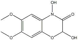 3,4-Dihydro-2,4-dihydroxy-6,7-dimethoxy-2H-1,4-benzoxazin-3-one 结构式
