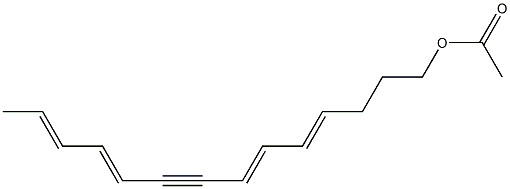 1-Acetoxy-4,6,10,12-tetradecatetren-8-yne 结构式