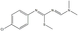 1-(4-Chlorophenyl)-4-dimethylamino-2-methylthio-1,3-diaza-1,3-butadiene 结构式