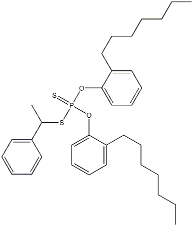 Dithiophosphoric acid O,O-bis(2-heptylphenyl)S-(1-phenylethyl) ester 结构式