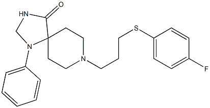 8-[3-[(4-Fluorophenyl)thio]propyl]-1-phenyl-1,3,8-triazaspiro[4.5]decan-4-one 结构式