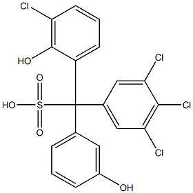 (3-Chloro-2-hydroxyphenyl)(3,4,5-trichlorophenyl)(3-hydroxyphenyl)methanesulfonic acid 结构式