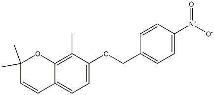 7-(4-Nitrobenzyloxy)-2,2,8-trimethyl-2H-1-benzopyran 结构式