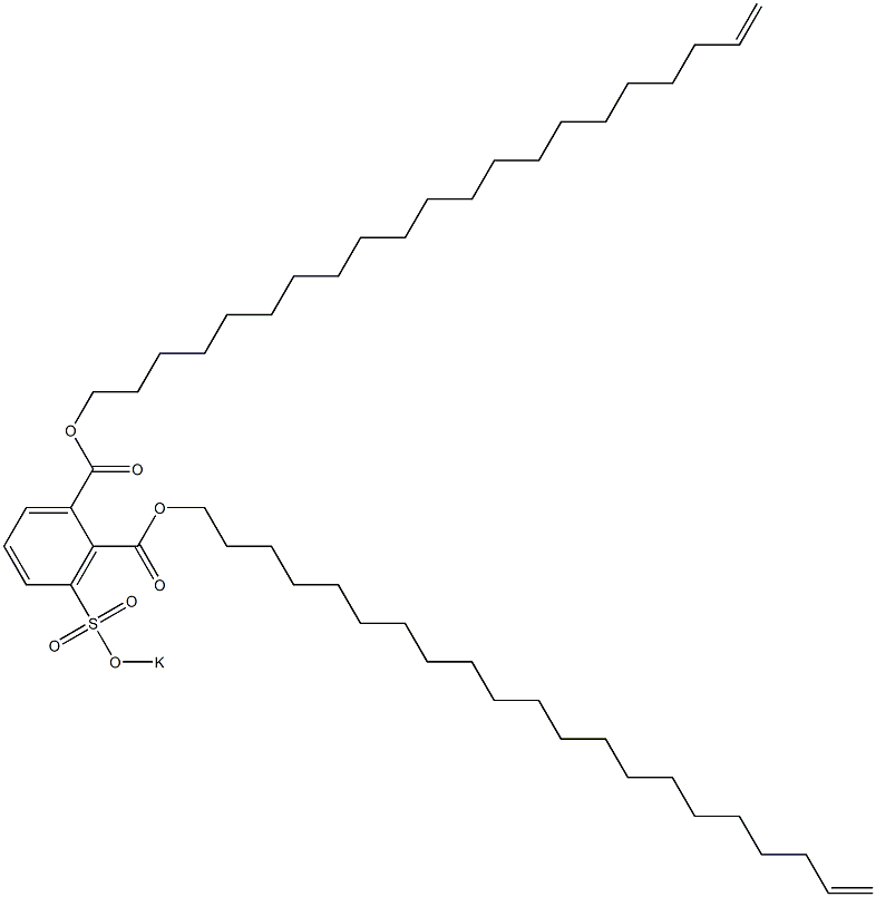 3-(Potassiosulfo)phthalic acid di(20-henicosenyl) ester 结构式