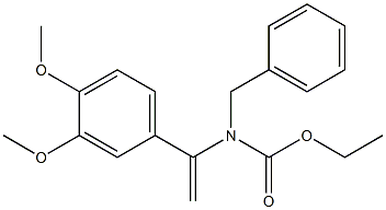 N-Benzyl-N-[1-(3,4-dimethoxyphenyl)vinyl]carbamic acid ethyl ester 结构式