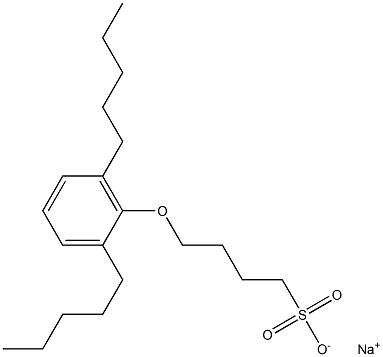 4-(2,6-Dipentylphenoxy)butane-1-sulfonic acid sodium salt 结构式