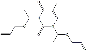 1,3-Bis[1-(2-propenyloxy)ethyl]-5-fluorouracil 结构式