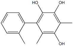 3,5-Dimethyl-6-(2-methylphenyl)benzene-1,2,4-triol 结构式