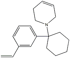 1,2,3,6-Tetrahydro-1-[1-[3-ethenylphenyl]cyclohexyl]pyridine 结构式