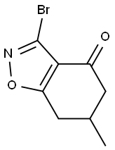 3-Bromo-4,5,6,7-tetrahydro-6-methyl-1,2-benzisoxazol-4-one 结构式