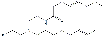 N-[2-[N-(2-Hydroxyethyl)-N-(6-octenyl)amino]ethyl]-4-octenamide 结构式