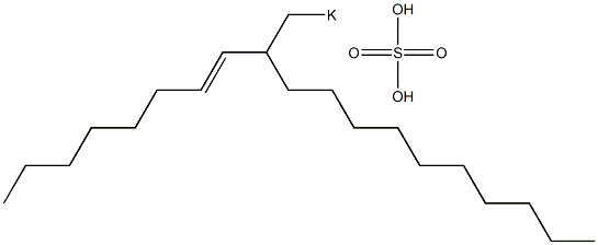 Sulfuric acid 2-(1-octenyl)dodecyl=potassium ester salt 结构式