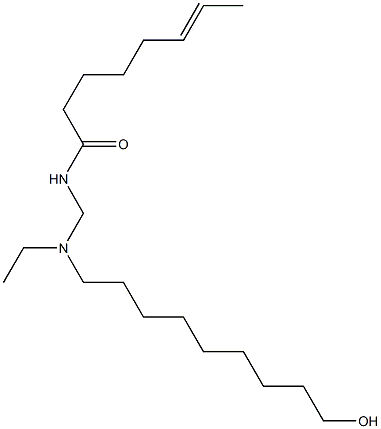 N-[[N-Ethyl-N-(9-hydroxynonyl)amino]methyl]-6-octenamide 结构式