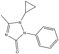 1-Cyclopropyl-5-methyl-2-phenyl-1,2-dihydro-3H-1,2,4-triazol-3-one 结构式