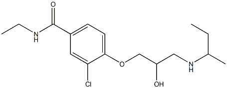 1-[4-[Ethylcarbamoyl]-2-chlorophenoxy]-3-[sec-butylamino]-2-propanol 结构式