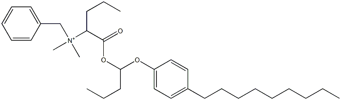 N,N-Dimethyl-N-benzyl-N-[1-[[1-(4-nonylphenyloxy)butyl]oxycarbonyl]butyl]aminium 结构式