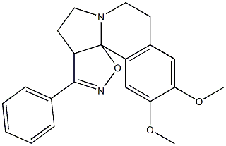 3a,5,7,8-Tetrahydro-10,11-dimethoxy-3-phenyl-4H-isoxazolo[5',4':2,3]pyrrolo[2,1-a]isoquinoline 结构式