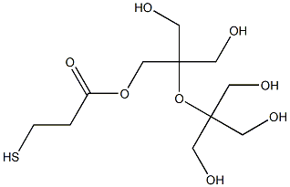3-Mercaptopropanoic acid [5-hydroxy-2,2,4,4-tetrakis(hydroxymethyl)-3-oxapentan]-1-yl ester 结构式
