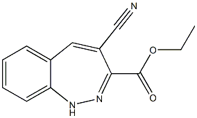 4-Cyano-1H-1,2-benzodiazepine-3-carboxylic acid ethyl ester 结构式