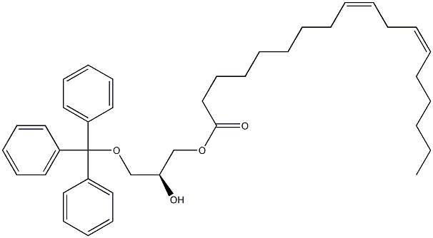 [S,(+)]-1-O-Linoleoyl-3-O-trityl-L-glycerol 结构式