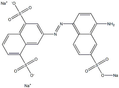 3-[4-Amino-6-(sodiosulfo)-1-naphtylazo]-1,5-naphthalenedisulfonic acid disodium salt 结构式