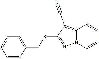 2-[[Phenylmethyl]thio]-pyrazolo[1,5-a]pyridine-3-carbonitrile 结构式