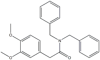 N-Benzyl-N-(benzyl)-2-(3,4-dimethoxyphenyl)acetamide 结构式