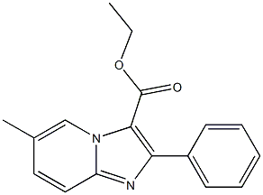 6-Methyl-2-phenylimidazo[1,2-a]pyridine-3-carboxylic acid ethyl ester 结构式