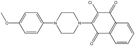 3-Chloro-2-[4-(4-methoxyphenyl)piperazino]-1,4-naphthoquinone 结构式
