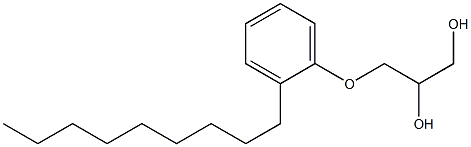 1-(2-Nonylphenoxy)-2,3-propanediol 结构式