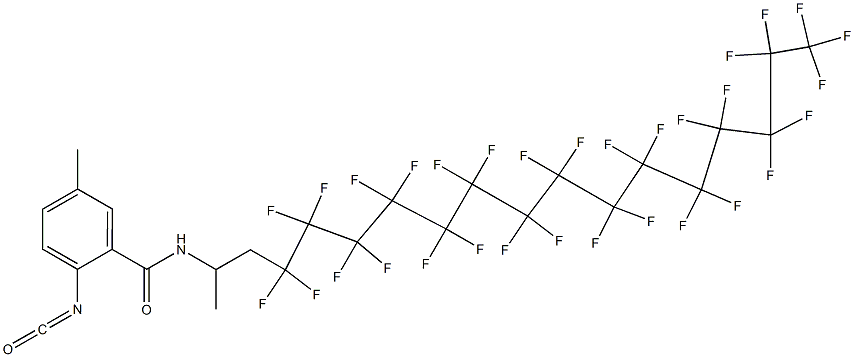 2-Isocyanato-5-methyl-N-[2-(hentriacontafluoropentadecyl)-1-methylethyl]benzamide 结构式