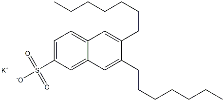 6,7-Diheptyl-2-naphthalenesulfonic acid potassium salt 结构式