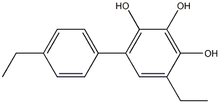 4-Ethyl-6-(4-ethylphenyl)benzene-1,2,3-triol 结构式