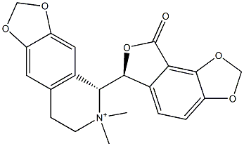 (6S)-6-[[(5R)-5,6,7,8-Tetrahydro-6,6-dimethyl-1,3-dioxolo[4,5-g]isoquinoline-6-ium]-5-yl]furo[3,4-e]-1,3-benzodioxole-8(6H)-one 结构式