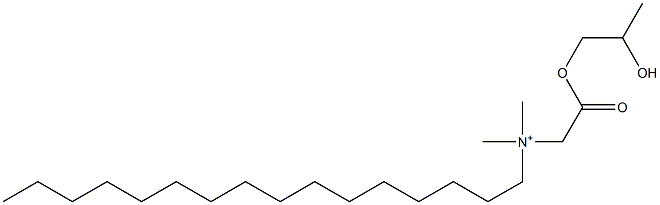 N-[(2-Hydroxypropoxy)carbonylmethyl]-N,N-dimethyl-1-hexadecanaminium 结构式