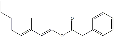 Phenylacetic acid 1,3-dimethyl-1,3-octadienyl ester 结构式