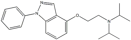 1-Phenyl-4-[2-(diisopropylamino)ethoxy]-1H-indazole 结构式