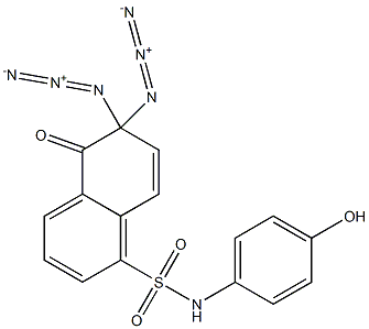 6,6-Diazido-N-(p-hydroxyphenyl)-5-oxo-5,6-dihydro-1-naphthalenesulfonamide 结构式