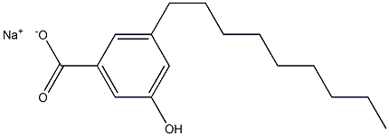 3-Nonyl-5-hydroxybenzoic acid sodium salt 结构式