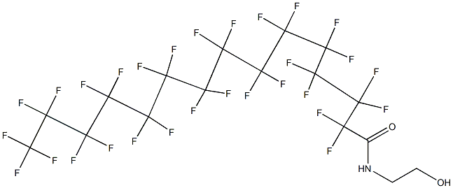 N-(2-Hydroxyethyl)-2,2,3,3,4,4,5,5,6,6,7,7,8,8,9,9,10,10,11,11,12,12,13,13,14,14,15,15,15-nonacosafluoropentadecanamide 结构式