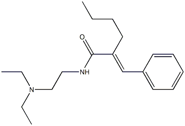 N-(2-Diethylaminoethyl)-2-butyl-3-phenylpropenamide 结构式
