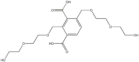 2,4-Bis(7-hydroxy-2,5-dioxaheptan-1-yl)isophthalic acid 结构式