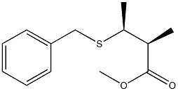 (2S,3S)-3-Benzylthio-2-methylbutanoic acid methyl ester 结构式