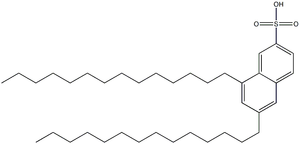 6,8-Ditetradecyl-2-naphthalenesulfonic acid 结构式