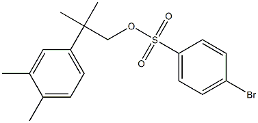 4-Bromobenzenesulfonic acid 2-methyl-2-(3,4-dimethylphenyl)propyl ester 结构式